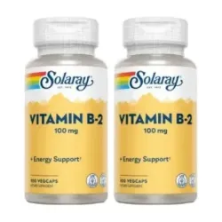 Solaray B2 100 mg Duplo, 2 x 100 cápsulas vegetales