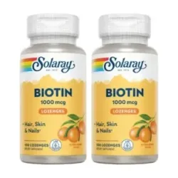 Solaray Biotin 1000 mcg Duplo, 2 x 100 comprimidos