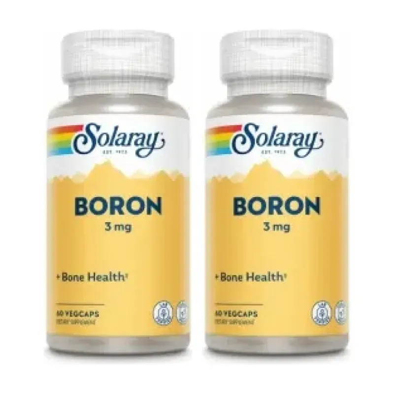 Solaray Boron Citrate Duplo, 2 x 60 cápsulas vegetales | Farmacia Barata