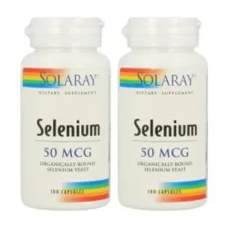 Solaray Selenium 50 mcg Duplo, 2 x 100 cápsulas