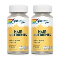 Solaray Hair Nutrients Duplo, 2 x 60 cápsulas veganas