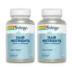 Solaray Hair Nutrients Duplo, 2 x 120 cápsulas veganas