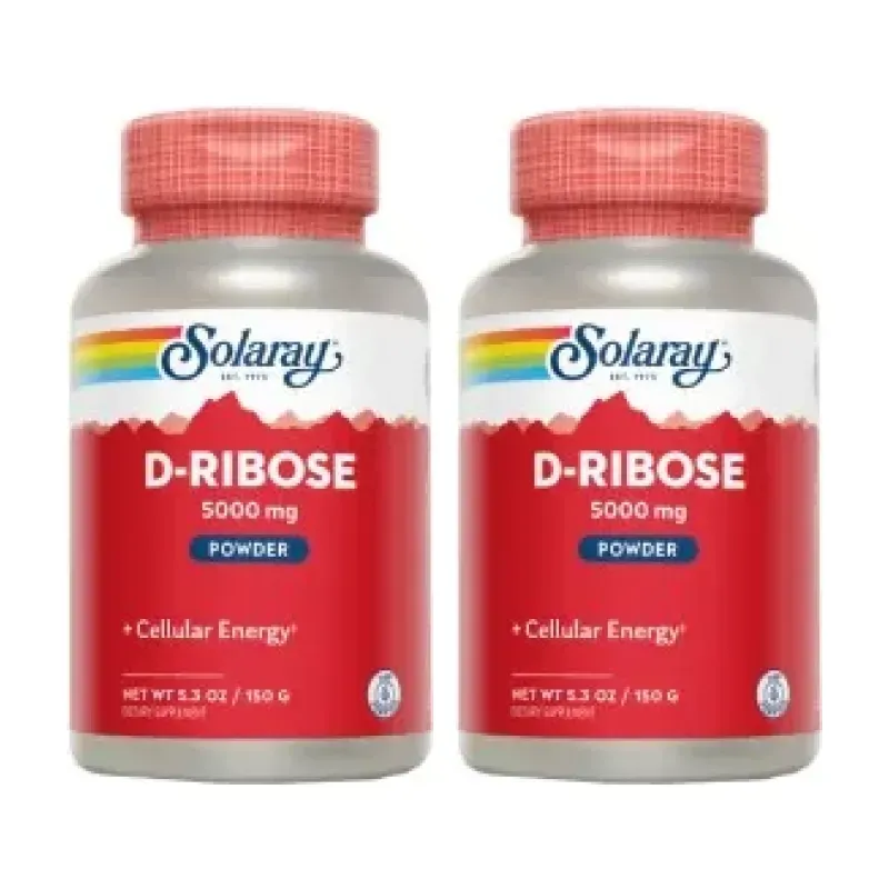 Solaray D-Ribose Powder 5000mg Duplo, 2 x 150g | Farmacia Barata