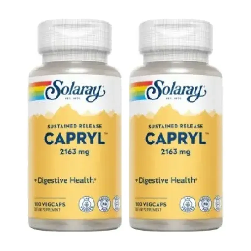 Solaray Capryl Duplo, 2 x 100 cápsulas veganas | Farmacia Barata