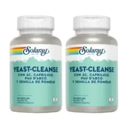 Solaray Yeast Cleanse Duplo, 2 x 90 cápsulas veganas