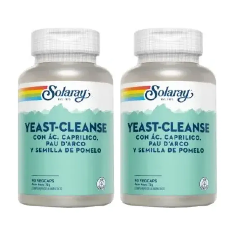 Solaray Yeast Cleanse Duplo, 2 x 90 cápsulas veganas | Farmacia Barata Solaray Yeast Cleanse Duplo, 2 x 90 cápsulas veganas | Farmacia Barata