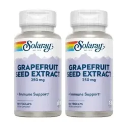 Solaray Grapefruit Seed 250 mg Duplo, 2 x 60 cápsulas veganas
