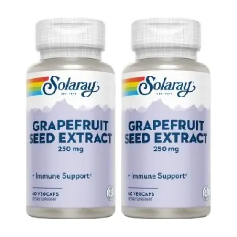 Solaray Grapefruit Seed 250 mg Duplo, 2 x 60 cápsulas veganas | Farmacia Barata Solaray Grapefruit Seed 250 mg Duplo, 2 x 60 cápsulas veganas | Farmacia Barata