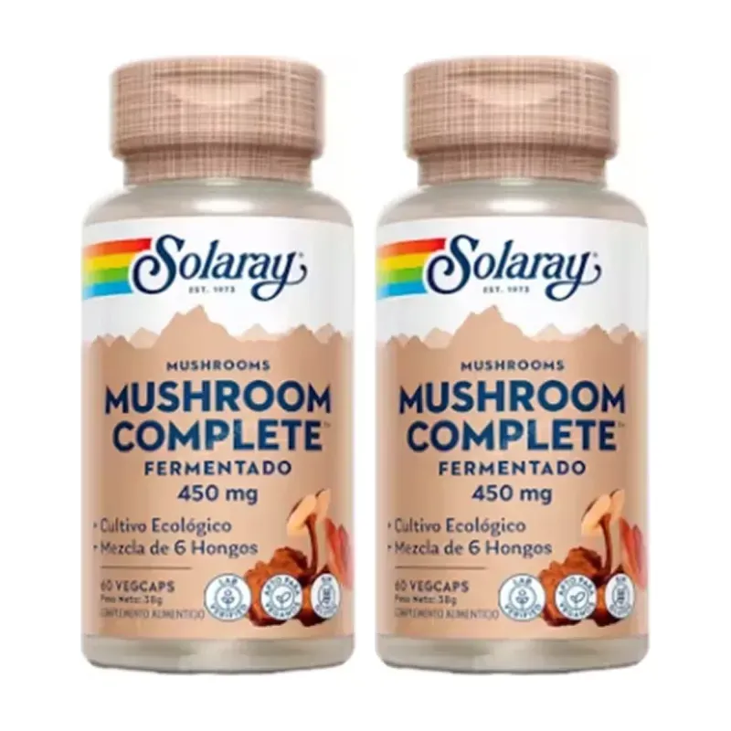 Solaray Fermented Mushroom Complete Duplo, 2 x 60 cápsulas veganas | Farmacia Barata Solaray Fermented Mushroom Complete Duplo, 2 x 60 cápsulas veganas | Farmacia Barata
