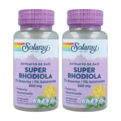 Solaray Super Rhodiola Duplo, 2 x 60 cápsulas veganas