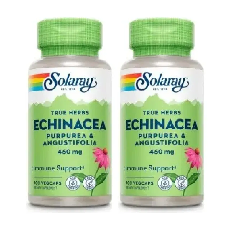 Solaray Echinacea Purpurea Angustifolia Duplo, 2 x 100 cápsulas veganas | Farmacia Barata Solaray Echinacea Purpurea Angustifolia Duplo, 2 x 100 cápsulas veganas | Farmacia Barata