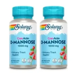 Solaray D-Mannose+CranActin Duplo, 2 x 60 cápsulas veganas