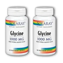 Solaray Glycine 1000 mg Duplo, 2 x 60 cápsulas veganas