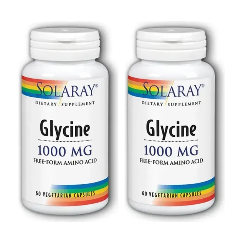 Solaray Glycine 1000 mg Duplo, 2 x 60 cápsulas veganas | Farmacia Barata Solaray Glycine 1000 mg Duplo, 2 x 60 cápsulas veganas | Farmacia Barata