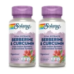 Solaray Berberine & Curcumin 600 mg Duplo, 2 x 60 cápsulas veganas
