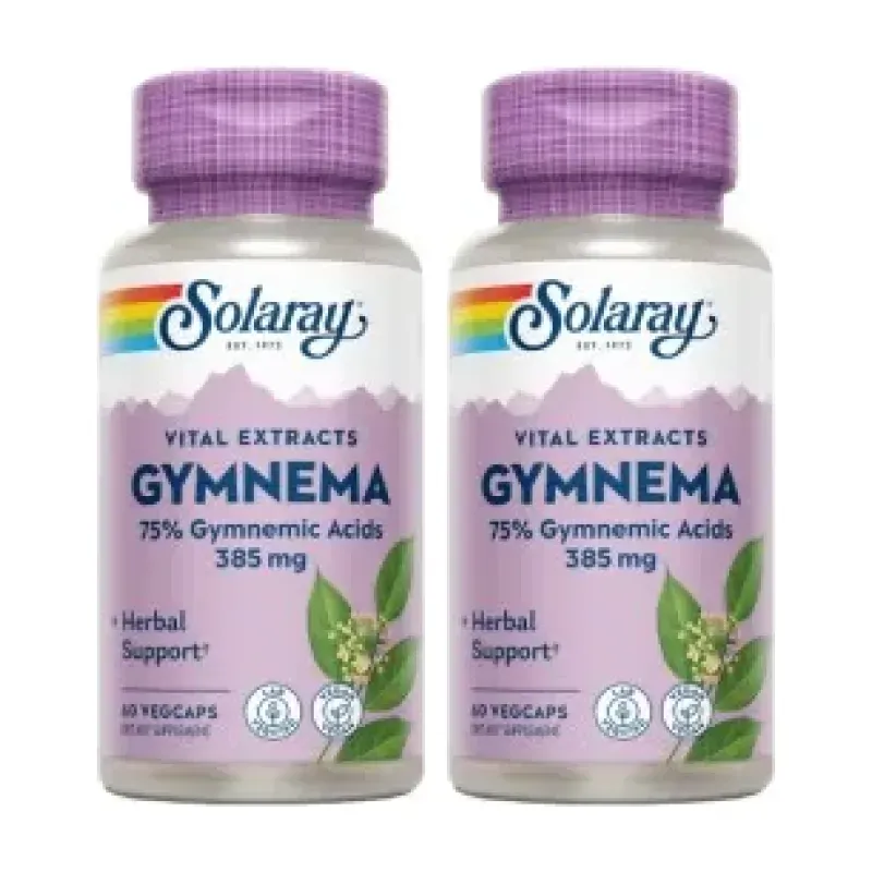 Solaray Gymnema 385 mg Duplo, 2 x 60 cápsulas vegetales | Farmacia Barata Solaray Gymnema 385 mg Duplo, 2 x 60 cápsulas vegetales | Farmacia Barata