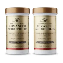 Solgar Advanced Acidophilus no Lácteo Duplo, 2 x 100 Cápsulas Vegetales.