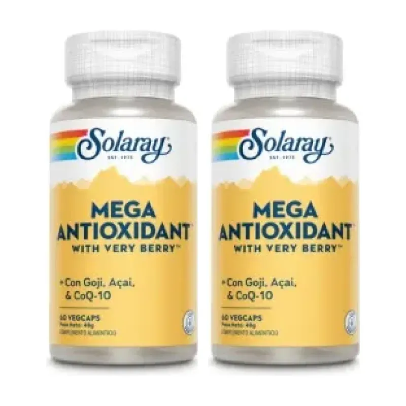 Solaray Mega Antiox. with Very Berry Duplo, 2 x 60 cápsulas vegetales | Farmacia Barata Solaray Mega Antiox. with Very Berry Duplo, 2 x 60 cápsulas vegetales | Farmacia Barata