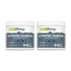 Solaray Charcoal Coconut Activated Duplo, 2 x 150 g