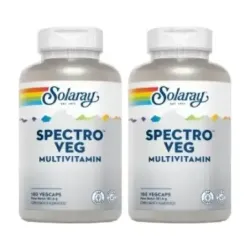 Solaray SpectroVeg multivitaminas Duplo, 2 x 180 cápsulas
