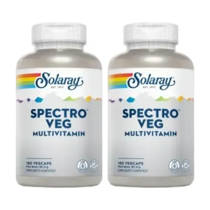 Solaray SpectroVeg multivitaminas Duplo, 2 x 180 cápsulas | Farmacia Barata
