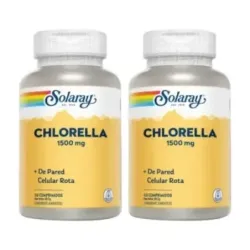 Solaray Chlorella 500 mg Duplo, 2 x 120 comprimidos