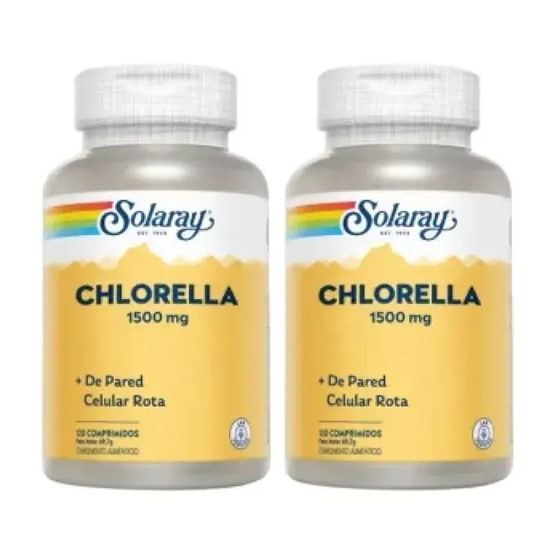 Solaray Chlorella 500 mg Duplo, 2 x 120 comprimidos | Farmacia Barata