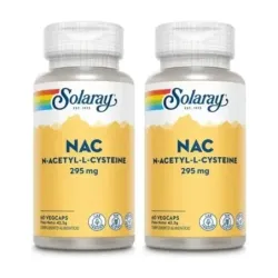 Solaray NAC 295 mg Duplo, 2 x 60 cápsulas vegetales