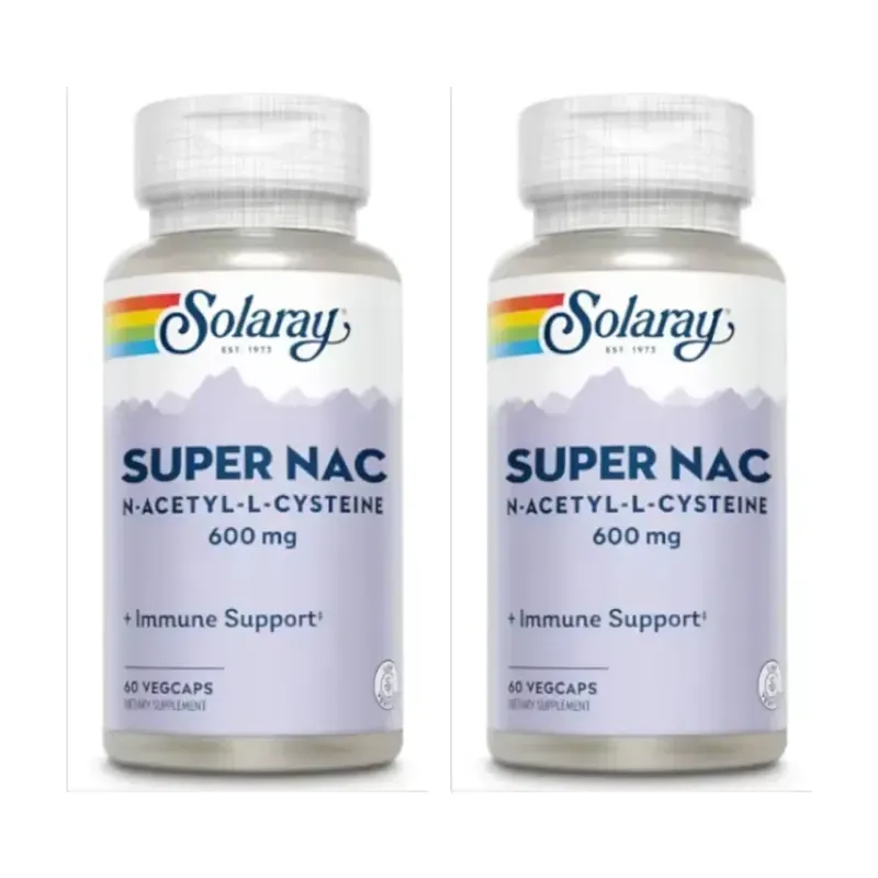 Solaray Super Nac 600mg Duplo, 2 x 60 cápsulas | Farmacia Barata