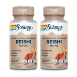 Solaray Reishi 500 mg Duplo, 2 x 60 cápsulas vegetales