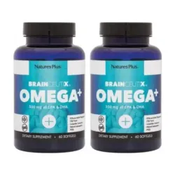 Natures Plus Brainceutix Omega+ Duplo, 2 x 60 perlas.