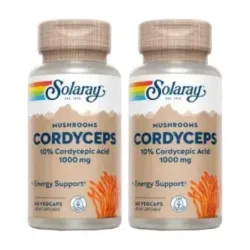 Solaray Cordyceps 500 mg Duplo, 2 x 60 cápsulas vegetales
