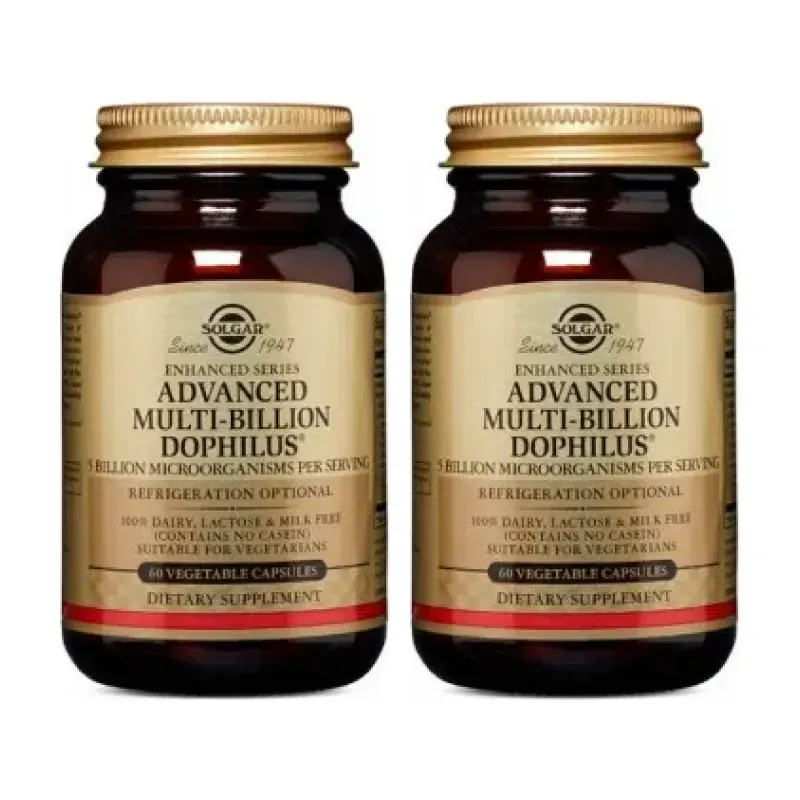 Solgar Advanced Multi- Billion Dophilus Duplo, 2 x 60 Cápsulas Vegetales. | Farmacia Barata Solgar Advanced Multi- Billion Dophilus Duplo, 2 x 60 Cápsulas Vegetales. | Farmacia Barata