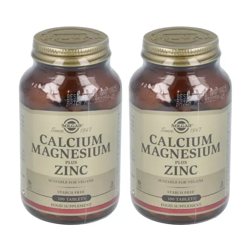 Solgar Calcium Magnesium Plus Zinc Duplo, 2 x 100 Comp. | Farmacia Barata