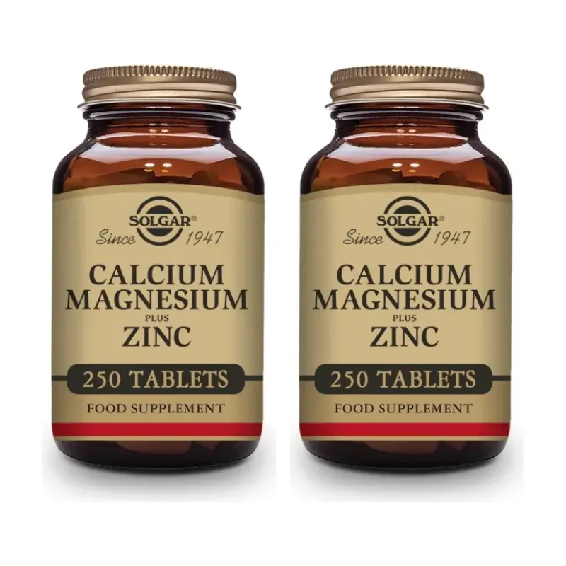 Solgar Calcio/ Magnesio + Zinc Duplo, 2 x 250 Comprimidos. | Farmacia Barata Solgar Calcio/ Magnesio + Zinc Duplo, 2 x 250 Comprimidos. | Farmacia Barata