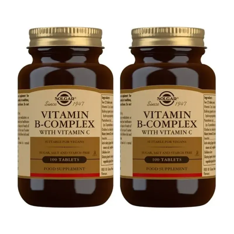 Solgar B – Complex con Vit C Duplo, 2 x (100) Comprimidos. | Farmacia Barata Solgar B – Complex con Vit C Duplo, 2 x (100) Comprimidos. | Farmacia Barata
