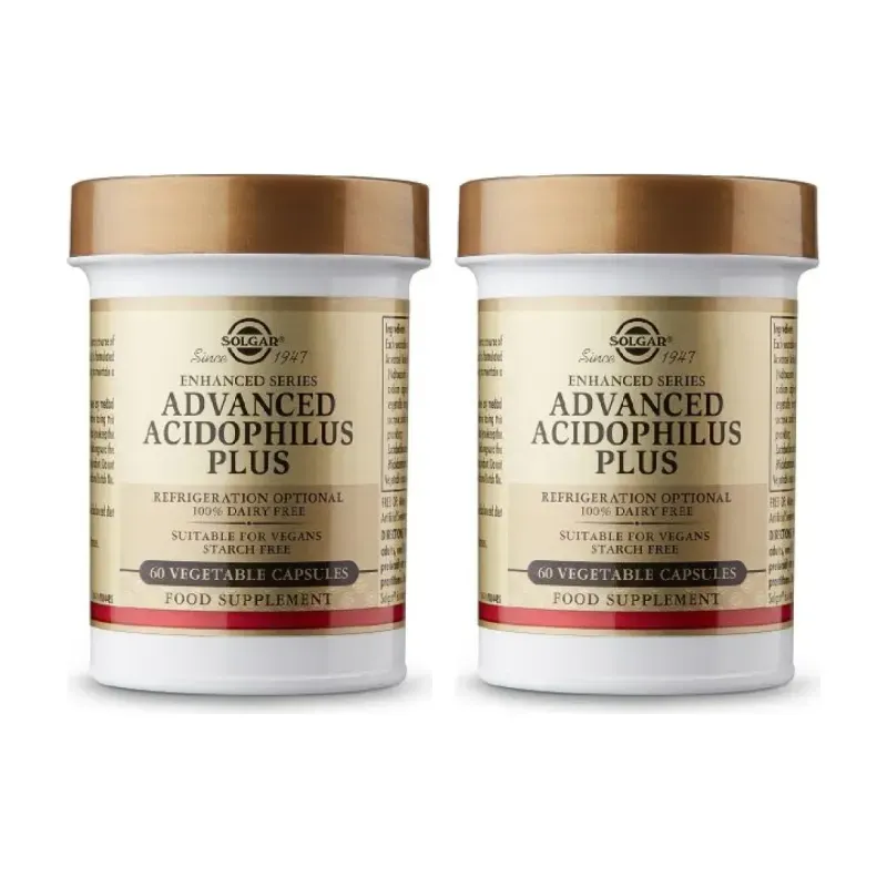 Solgar Advanced Acidophilus Plus Duplo, 2 x 60 Cápsulas Vegetales. | Farmacia Barata Solgar Advanced Acidophilus Plus Duplo, 2 x 60 Cápsulas Vegetales. | Farmacia Barata