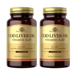 Solgar Aceite Hígado de Bacalao Duplo, 2 x 250 Perlas.