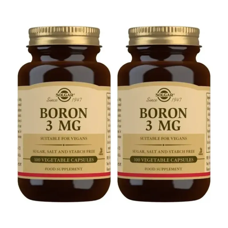 Solgar Boro 3mg Duplo, 2 x 100 Cápsulas Vegetales. | Farmacia Barata Solgar Boro 3mg Duplo, 2 x 100 Cápsulas Vegetales. | Farmacia Barata