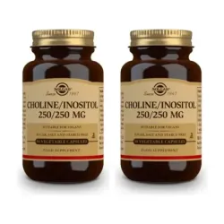 Solgar Colina/ Inositol 250/250 mg Duplo, 2 x 50 Cápsulas Vegetales.