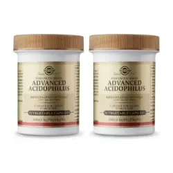 Solgar Advanced Acidophilus (No Lácteo) Duplo, 2 x 50 Cápsulas Vegetales.