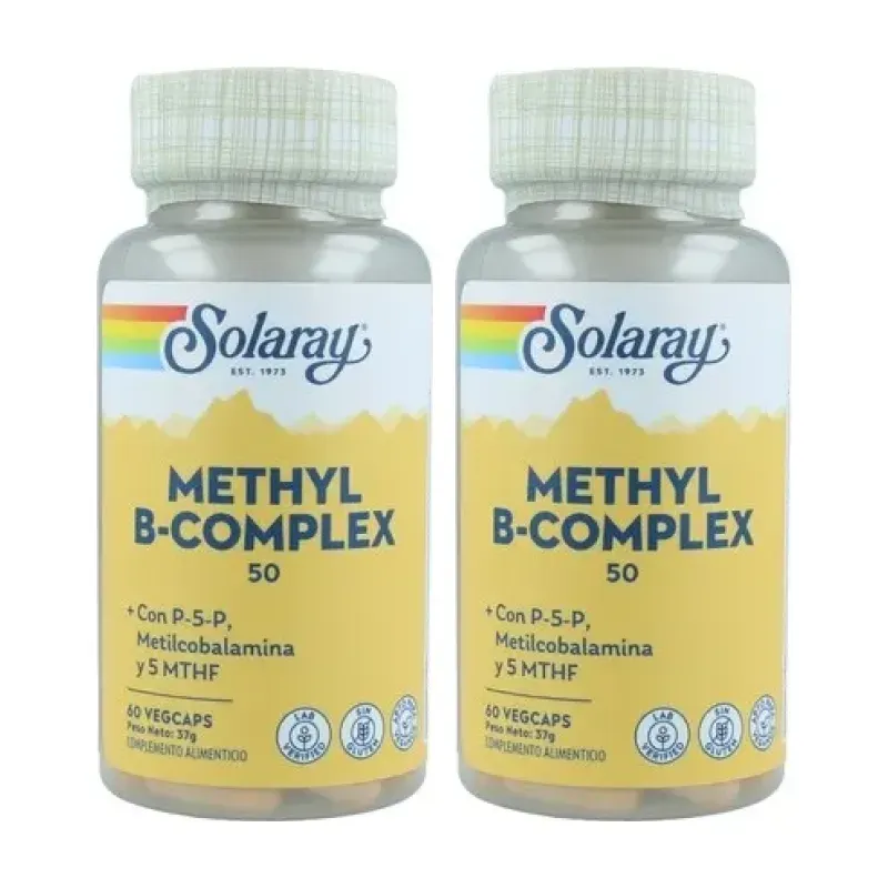 Solaray Methyl B-Complex 50 Duplo, 2 x 60 cápsulas vegetales | Farmacia Barata