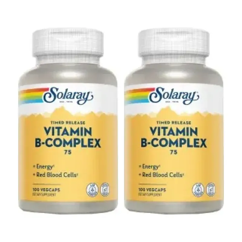 Solaray B-Complex 75 Duplo, 2 x 100 cápsulas | Farmacia Barata Solaray B-Complex 75 Duplo, 2 x 100 cápsulas | Farmacia Barata