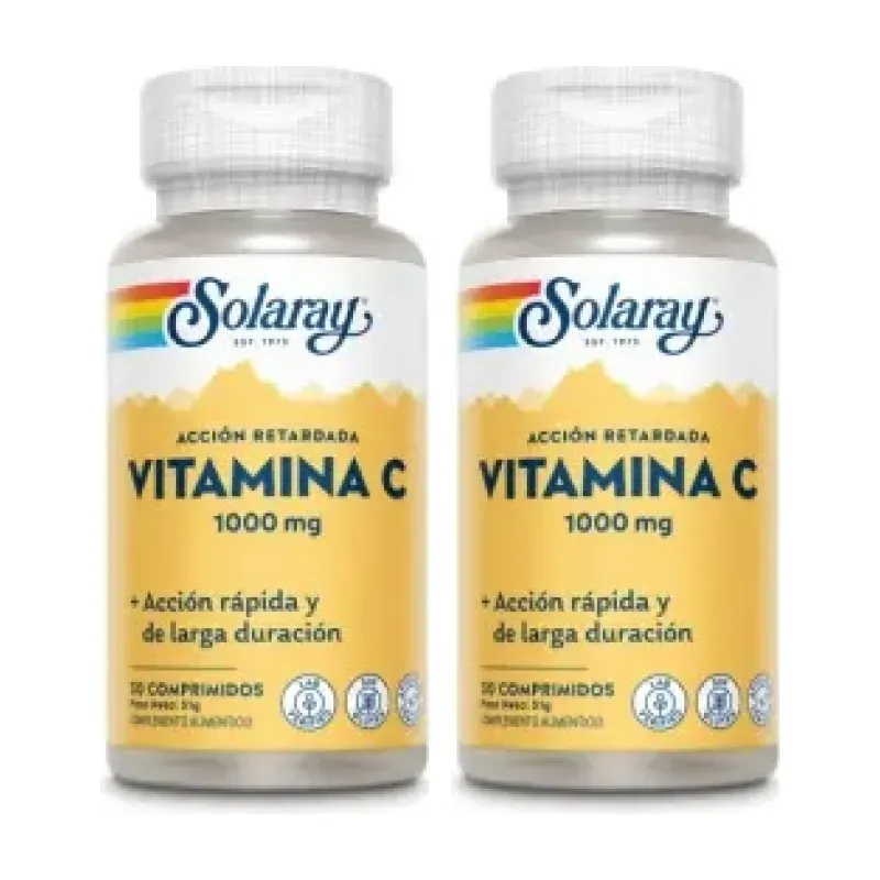 Solaray Small Vit. C 1000 mg A/R Duplo, 2 x 30 comprimidos | Farmacia Barata Solaray Small Vit. C 1000 mg A/R Duplo, 2 x 30 comprimidos | Farmacia Barata