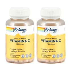 Solaray Vitamina C 1000 mg Duplo, 2 x 100 comprimidos