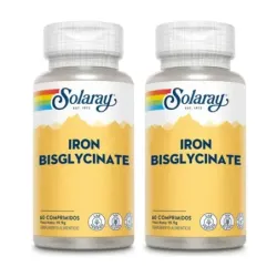Solaray Hierro Bisglycinate Duplo, 2 x 60 comprimidos