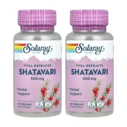 Solaray Shatavari 500 mg Duplo, 2 x 60 vegcaps