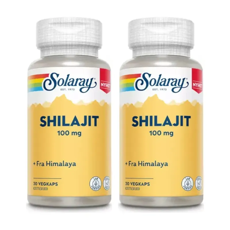 Solaray Shilajit 100mg Duplo, 2 x 30 vegcaps | Farmacia Barata