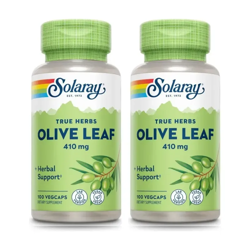 Solaray Olive Leaft 410mg Duplo, 2 x 100 vegcaps | Farmacia Barata