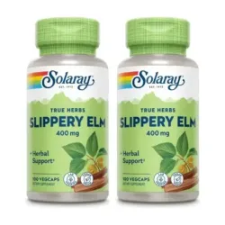 Solaray Slippery Elm Bark (Olmo) Duplo, 2 x 100vcaps